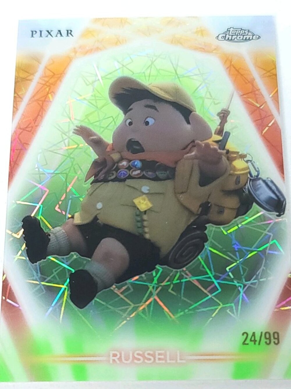 Russell Topps 2026 Disney Chrome Neon Green Limited 24/99
